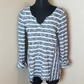 Anthropologie Tops | Anthropologie Long Sleeve Tie Back Top | Color: Black/White | Size: M