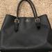 Kate Spade Bags | Black Leather Kate Spade Tote Bag | Color: Black/White | Size: Os