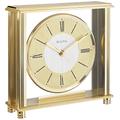 Bulova B1700 Grand Prix Clock, Antique Brass Finish