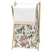 Sweet Jojo Designs Vintage Floral Laundry Hamper Mesh/Fabric in Blue | 26.5 H in | Wayfair Hamper-VintageFloral-PK-GR