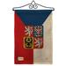 Breeze Decor Czech of the World 2-Sided Burlap 19 x 13 in. Flag Set in Blue/Brown/Red | 18.5 H x 13 W x 0.1 D in | Wayfair