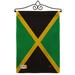 Breeze Decor Jamaica of the World 2-Sided Burlap 19 x 13 in. Garden Flag in Black/Green | 18.5 H x 13 W x 0.1 D in | Wayfair