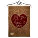 Breeze Decor All You Need Is Love 2-Sided Burlap 19 x 13 in. Garden Flag in Red | 18.5 H x 13 W x 1 D in | Wayfair