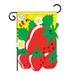 Breeze Decor Strawberries Food Fruits Applique Decorative 2-Sided Polyester 19 x 13 in. Garden Flag in Green/Red/Yellow | 18.5 H x 13 W in | Wayfair