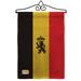 Breeze Decor Belgium of the World 2-Sided Burlap 19 x 13 in. Garden Flag in Black/Red | 18.5 H x 13 W x 0.1 D in | Wayfair