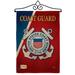 Breeze Decor Coast Guard 2-Sided Polyester 19 x 13 in. Garden Flag in Blue/Brown/Red | 18.5 H x 13 W in | Wayfair