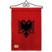 Breeze Decor Albania of the World 2-Sided Burlap 19 x 13 in. Garden Flag in Red | 18.5 H x 13 W x 0.1 D in | Wayfair