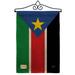 Breeze Decor South Sudan of the World 2-Sided Burlap 19 x 13 in. Garden Flag in Black | 18.5 H x 13 W x 0.1 D in | Wayfair