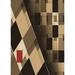 Black/Brown 24 x 0.35 in Indoor Area Rug - East Urban Home Geometric Wool Brown/Black Area Rug Wool | 24 W x 0.35 D in | Wayfair