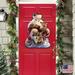 The Holiday Aisle® Santa's Little Friends Wooden Door Decoration Wood in Brown | 24 H x 15 W x 0.25 D in | Wayfair 4C7A220288EC43E6B9E76ECB5CDA34E1