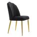 Everly Quinn Michela Velvet Side Chair Upholstered/Velvet in Black | 36 H x 19.25 W x 24.25 D in | Wayfair AFA544158C16445DA8D132700C4A186C