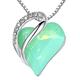 Leafael Birthstone Heart Necklace for Women | Birthstone Necklace With Healing Crystals | Allergy-Free Pendant Necklace with Gift Box Included