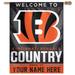 WinCraft Cincinnati Bengals Personalized 27'' x 37'' Single-Sided Vertical Banner