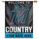 WinCraft Miami Marlins Personalized 27'' x 37'' Single-Sided Vertical Banner