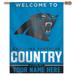 WinCraft Carolina Panthers Personalized 27'' x 37'' Single-Sided Vertical Banner