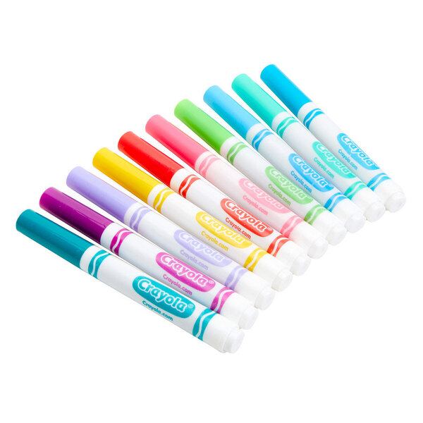 Crayola 587725 Bold and Bright Assorted Color Markers - 10/Pack