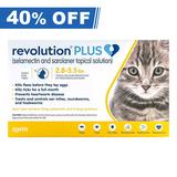 Revolution Plus For Small Cats 2.8-5.5lbs (Yellow) 6 Pack - 40% Off Today