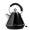 Daewoo Kensington, Pyramid Kettle Electric, Stainless Steel, Family Size, Fast Boil, Auto Shut Off, 360 Swivel Base, Cord Storage, Power Indicator, Removable Filter For Easy Cleaning, Black