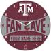 WinCraft Texas A&M Aggies Personalized 14'' Round Wall Clock