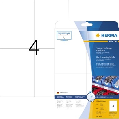 HERMA Etikett SuperPrint 4697 105x148mm weiß 100 St./Pack. Image