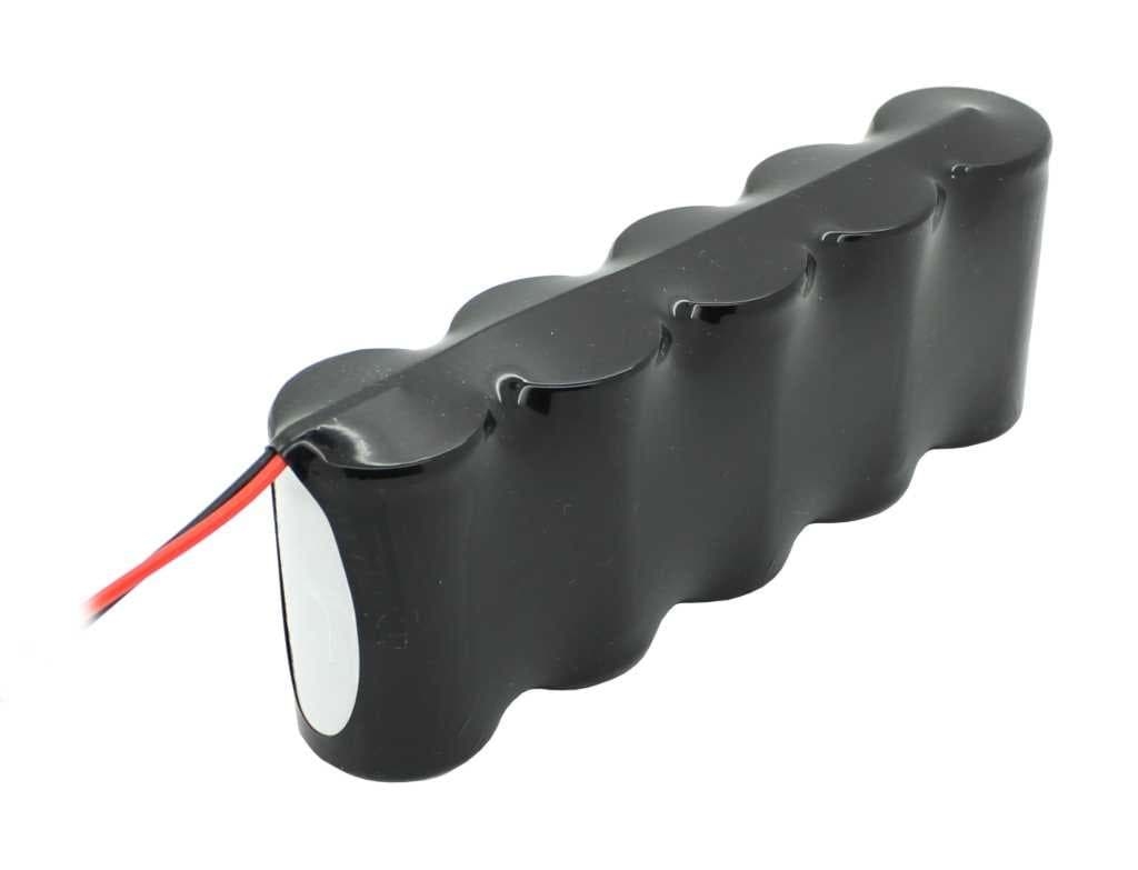 AccuCell Notleuchtenakku NiCd 6,0V 4500mAh F1x5 Mono D mit 200mm Kabel einseitig passend für 6 V Akku Image