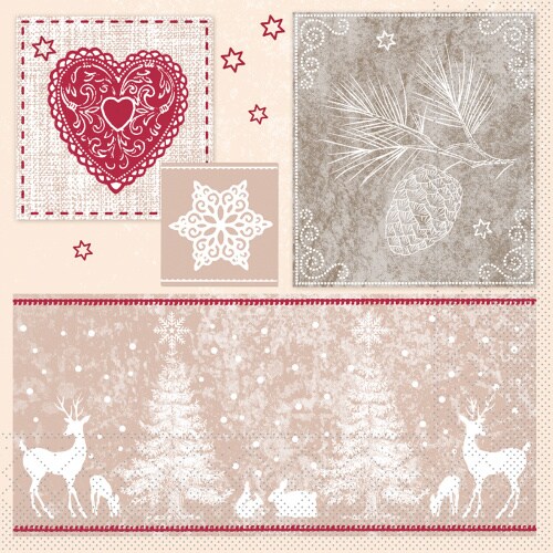 Sovie HORECA Serviette Karina aus Tissue 40 x 40 cm, 100 Stück - Weihnachten Stillleben Image