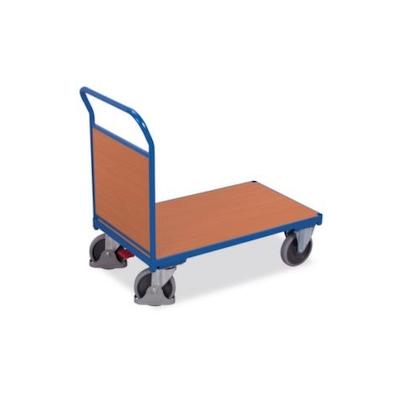 VARIOfit Stirnwandwagen, Tragl. 400kg, Ladefl. LxB 880x500mm, Holzplatte, 1 Wand Image