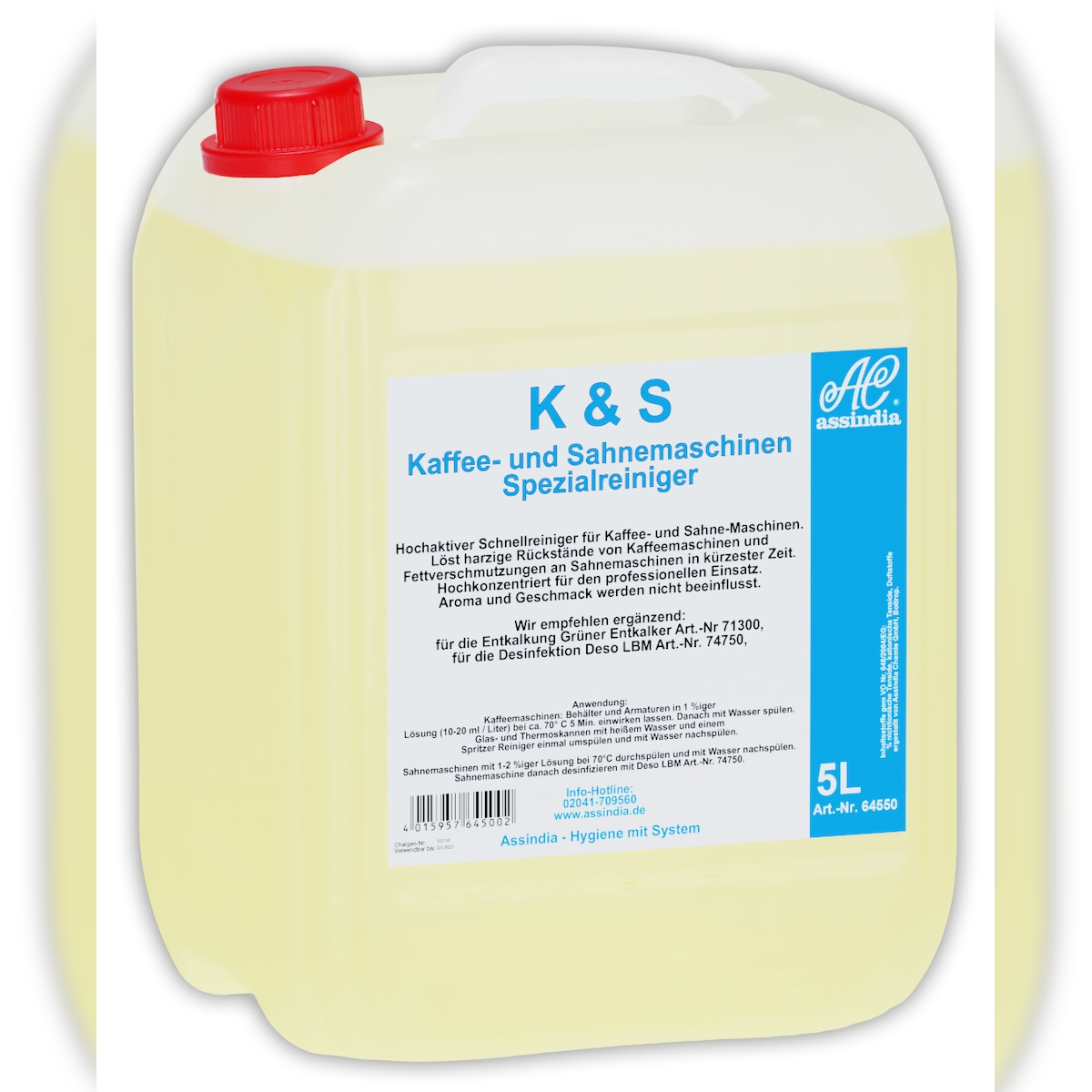 Assindia K&S Kaffee- & Sahnem.-Rein. flüssig 5L Image