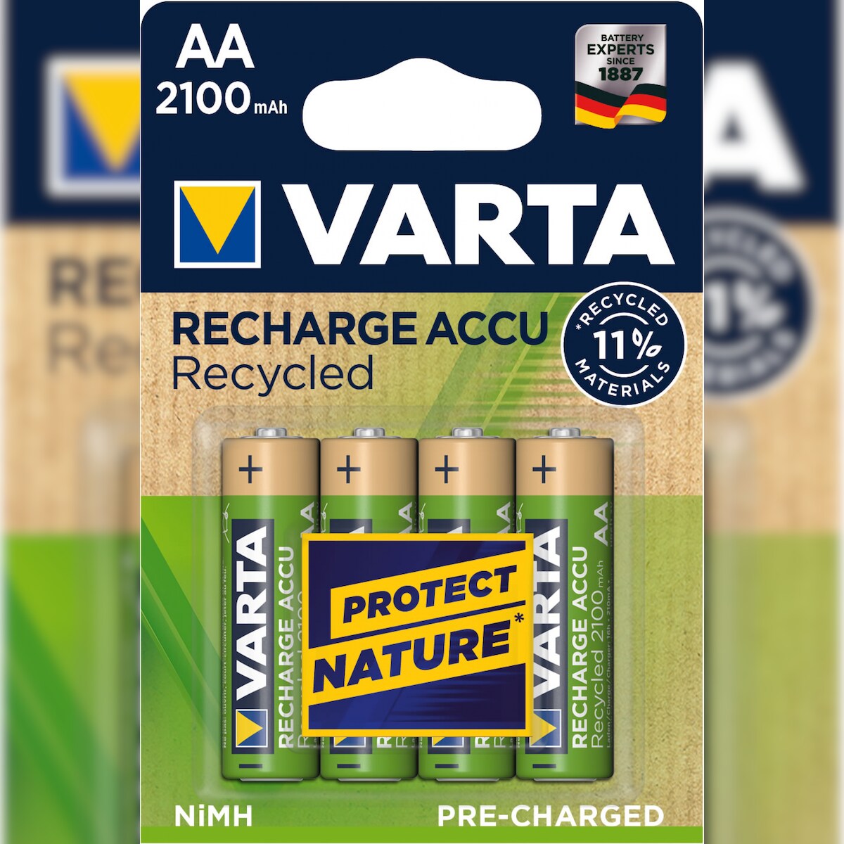 Varta Recycled Accu HR6-AA-Mignon 2100mAH - 4er Blister Image