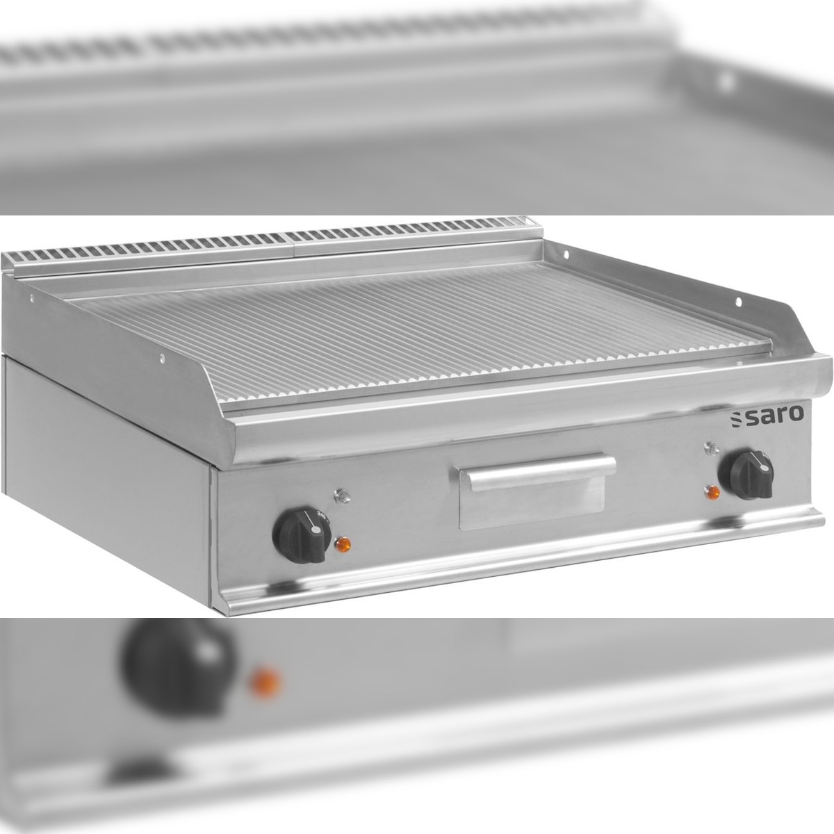 Esmeyer Elektro-Griddleplatte Tischmodell E7/Kte2Bbr, Maße: B 800, Bratplatte: 795 X T 700, Bratplatte: 530 X H 270 Image