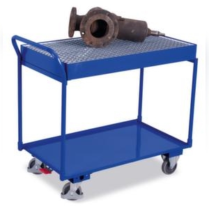 VARIOfit Tischwagen, Tragl. 250kg, Griff Wannenboden, Ladefl. LxB 995x595mm, Blechwannen Image
