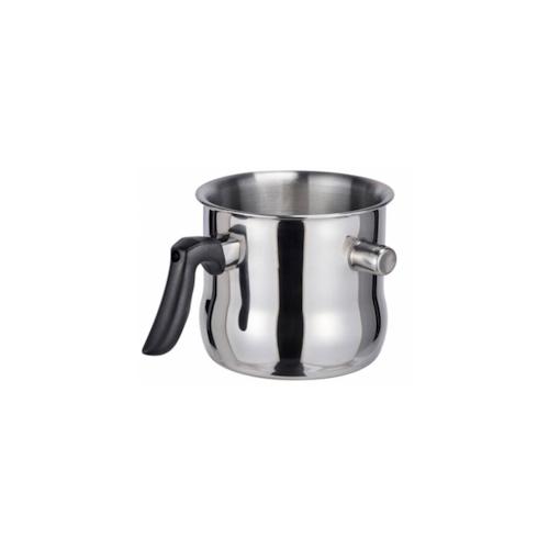 Haushalt International Simmertopf Milchtopf 1,2 Liter doppelwandig mit Flötenkessel-Funktion 21319