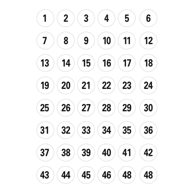 HERMA Zahlenetikett 4124 12mm 1-240 Papier 240 St./Pack. Image