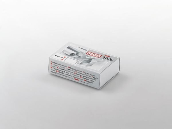 NOVUS Heftklammern 26/6, Kapazität: 25 Blatt, Schenkellänge 6 mm, 1000er Image