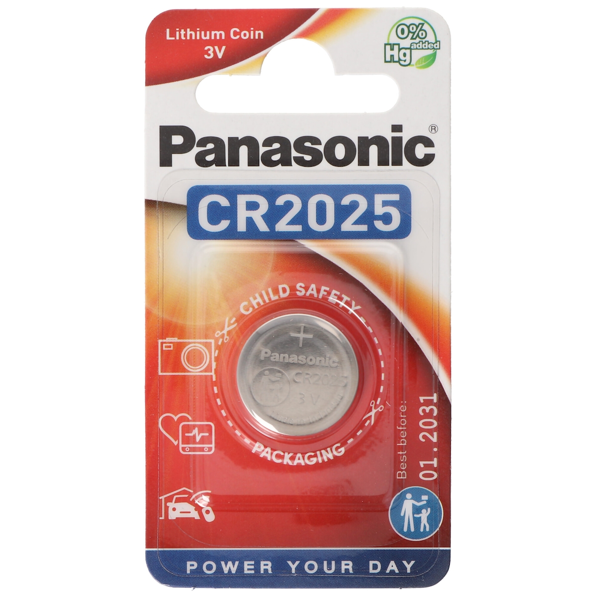 Panasonic CR2025 Lithium Batterie IEC CR 2025, 5019068085121 Image
