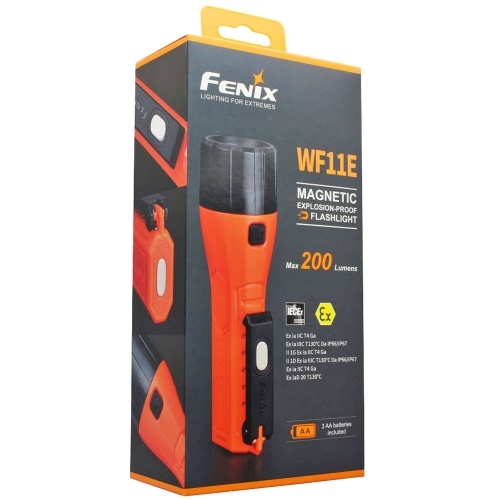 Fenix WF11E ATEX Led Taschenlampe mit 2 Magneten und Gürtelclip, maximal 200 Lumen Helligkeit Image