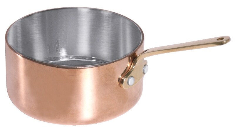 Contacto Stielkasserolle 9 cm flach aus Kupfer/Edelstahl, stielkasserolle, flach, aus kupfer aus 1,5 mm starkem kupfer, innen aus 0,7 mm edelstahl Image