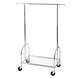 ALCO Mobile fahrbare Standgarderobe Metall, verchromt, sehr stabile Image