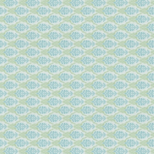 Mank Tischdecke Airlaid Doris in Grün-Blau, 80 x 80 cm, 20 Stück - Ornamente Mitteldecke Image