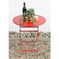 DanDiBo Tisch "Passion" D-65 cm aus Metall 3607 Rot Gartentisch Bistrotisch Klapptisch