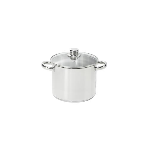 aro Fleischtopf, Edelstahl, Ø 24 cm, 9 L, mit Deckel, Induktion, Ofenfest