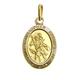 Alexander Castle Solid 9ct Gold St Christopher Pendant Medal for Women Men Boys Girls - with Jewellery Gift Box - 'SAINT CHRISTOPHER PROTECT US' Engraving