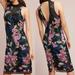 Anthropologie Dresses | Anthropologie Rose Hill Embroidered Dress Floral Midi Nwt | Color: Black/Pink | Size: 2