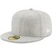 Men's New Era Heathered Gray Blank 59FIFTY Fitted Hat