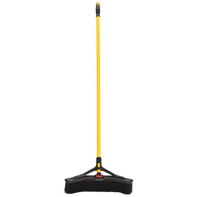 Rubbermaid® 2018727 Maximizer 18" Plastic Push Broom with Polypropylene Bristles and 55" Steel Handle