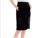 J. Crew Skirts | Bnwt J Crew Pull On Velvet Skirt Black | Color: Black | Size: Xs