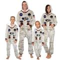 Fashion Jumpsuit NASA Astronaut Clothing Adult Child Astronaut Print Onesies Cosplay Costume Zip Hoodie Jumpsuit Pajama,Adult M