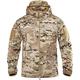 LiliChan Men’s Military Soft Shell Tactical Jacket Outdoor Sports Hunting Army Waterproof Outerwear Coat (XX-Large, Camouflage)