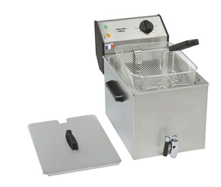Roller Grill Fritteuse Mit Ablasshahn, Mit Ablasshahn, 8 Liter, Abmessung 265 X 450 X 360 Mm (Bxtxh) Image