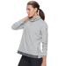 Nike Sweaters | < Nike > Fleece Lined Dri Training Cowl Neck Top | Color: Gray/Silver | Size: Xs